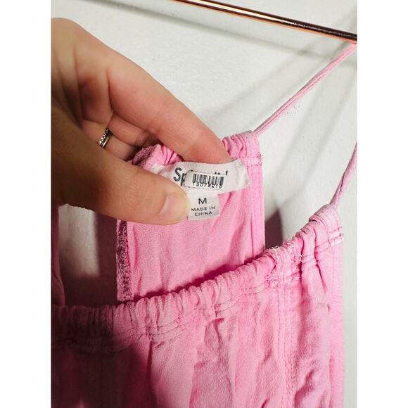 SPLENDID Pink Relaxed Fit Hana Halter Neck Romper Size Medium - Picture 8 of 9